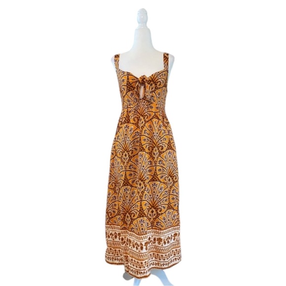 Knox Rose Dresses & Skirts - Knox Rose Floral Fan Print Knot Dress with Pockets